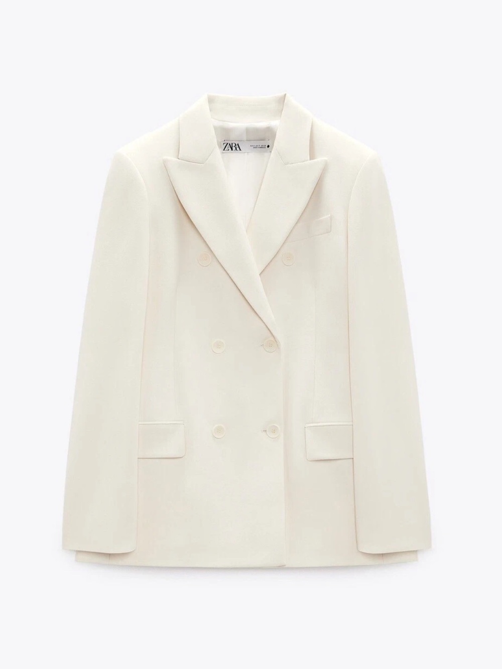 ZARA Double Breasted Blazer & Wide Leg Pant Suit Set